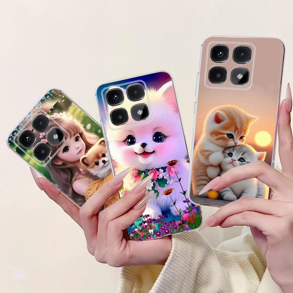 Phone Case For Xiaomi Mi 14T Pro Mi14T Cool Style Tiger Dragon Pattern Clear Soft Silicone TPU Back Cover Xiaomi 14t 5G Coques