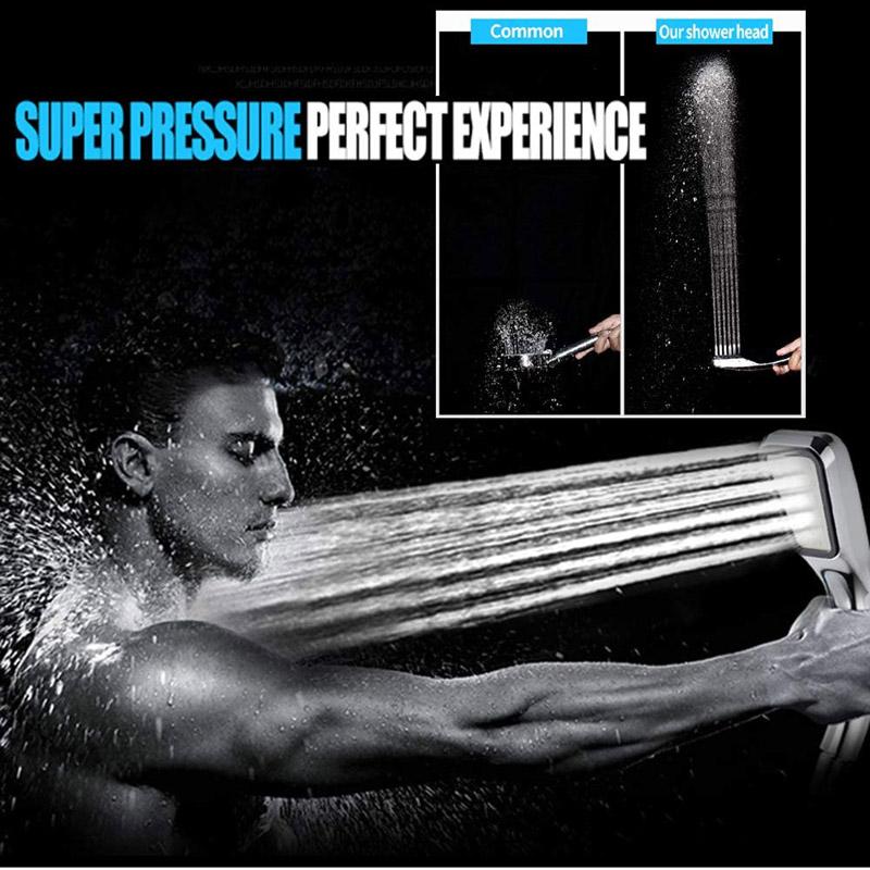 300 Holes High Pressure Shower Head Water Saving Filter Spray Nozzle Rainfall Chrome Showerhead