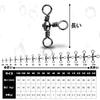 9KM DWLIFE Triple Swivel Fishing 50 Triple Suitable for Freshwater and Saltwater Use Tackle, Pieces, Swivel, T-Turn Swivel, High-Strength Connector,