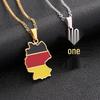 Vielseitige deutsche Karte Titanstahl Halskette – Unisex Ethnischer Stil Schmuck