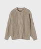 NOIRER FOR WOMAN Heavy Multi-Cable Sweater (Beige)