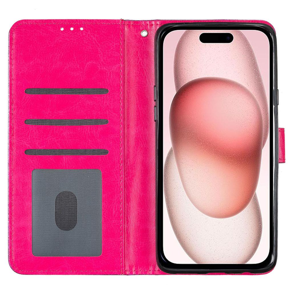 For iPhone 16 Protective Case Glitter Leather Wallet Phone Cover