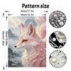 Framed Pearl Bead Painting Kit Fantasy Pink Fox Design DIY Shiny Canvas Art Creative Craft for Desk Decor Gift Items for Home Decoration