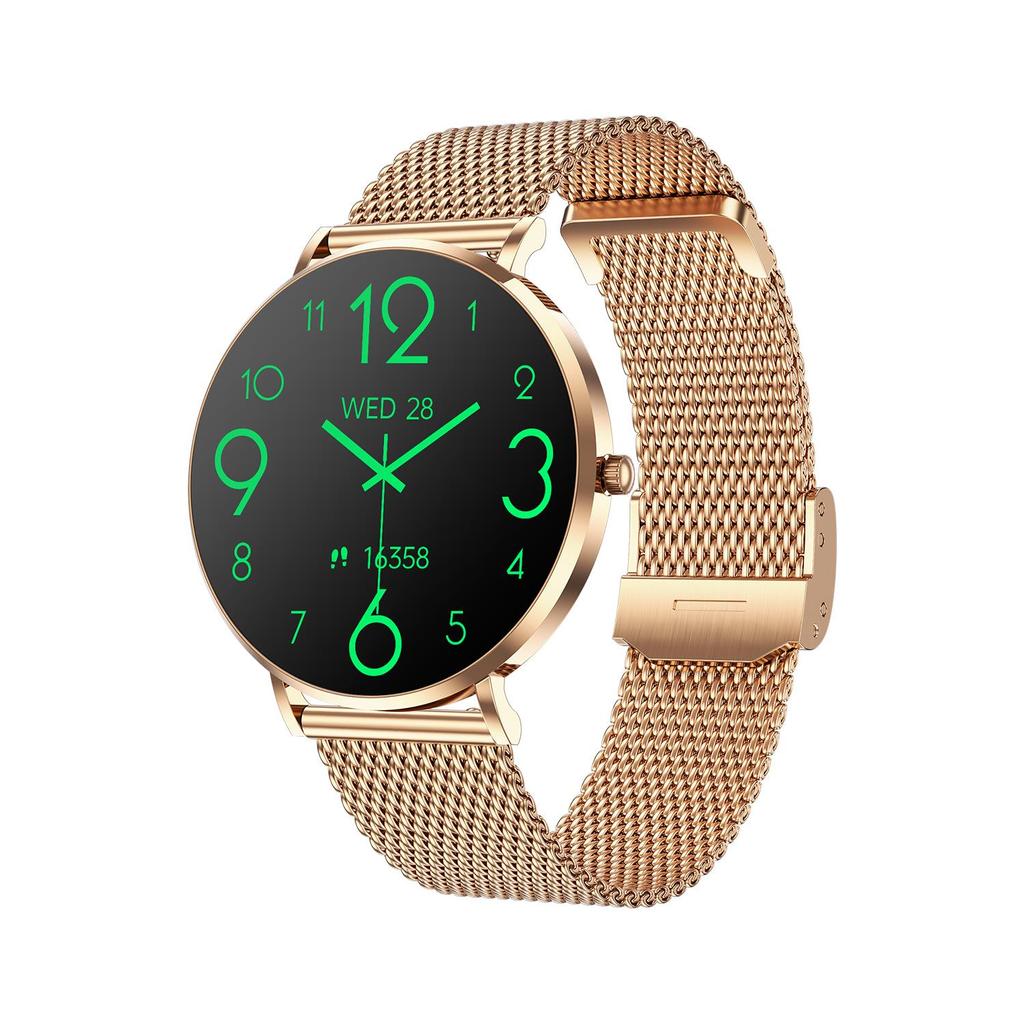 T8 Pro Ultra-Thin Smartwatch: 1.36” AMOLED, Always-On Display, Bluetooth Calls, Heart Rate & Blood Pressure Monitor for Women