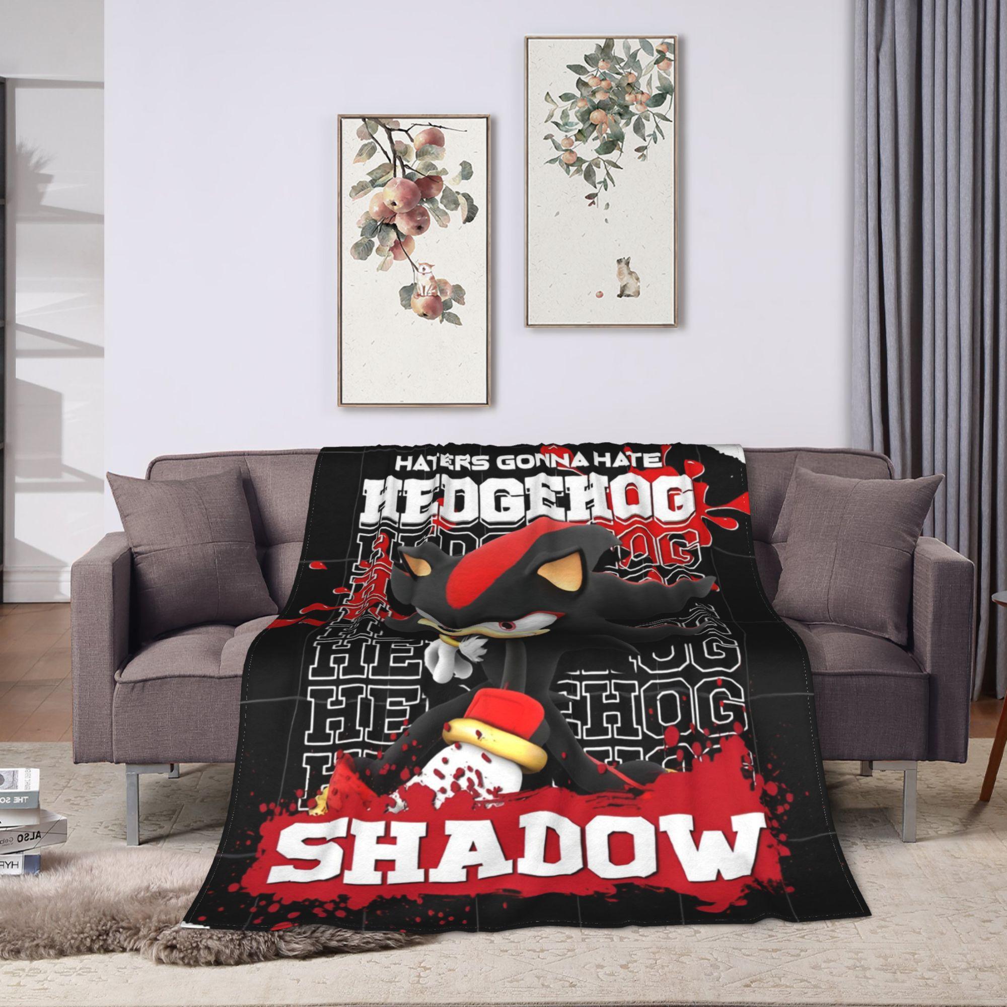 S-Sonics the Hedgehog Shadow Generations Blankets Fleece Summer  Portable Soft Throw Blankets for Bedding Travel Rug Piece 75x90cm