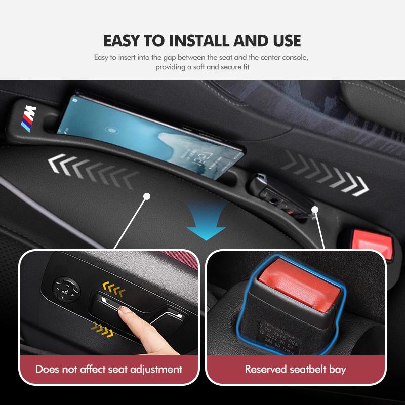 2026 Hot Car Seat Gap Filler Between Seats Console Organizer Decoration For BMW M 1 3 4 5 6 7 Series X1 X3 X4 X5 G20 G38 F48 E36 E39