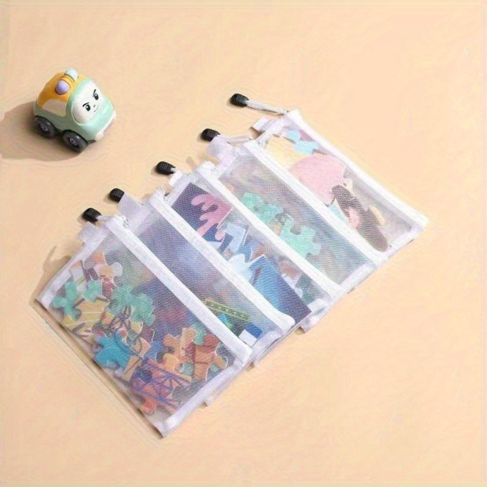 3pcs Large Capacity Mesh Organizer - Toy Puzzle Storage Bag Divine Bag, Desktop Paper Organizer, Durable Storage Solution