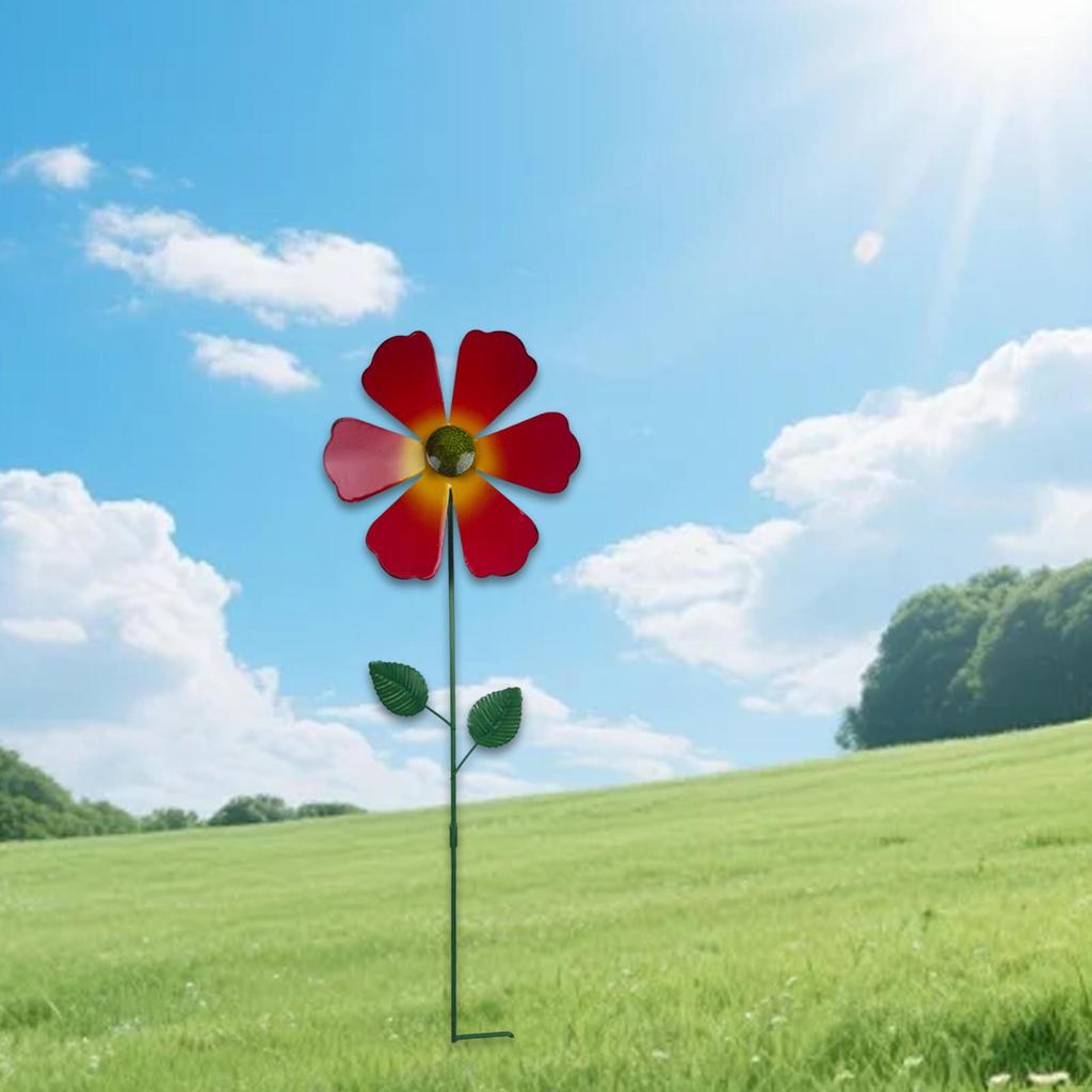 Decorative Garden Stake Pinwheels Art Spring Decoration for Patio Planter