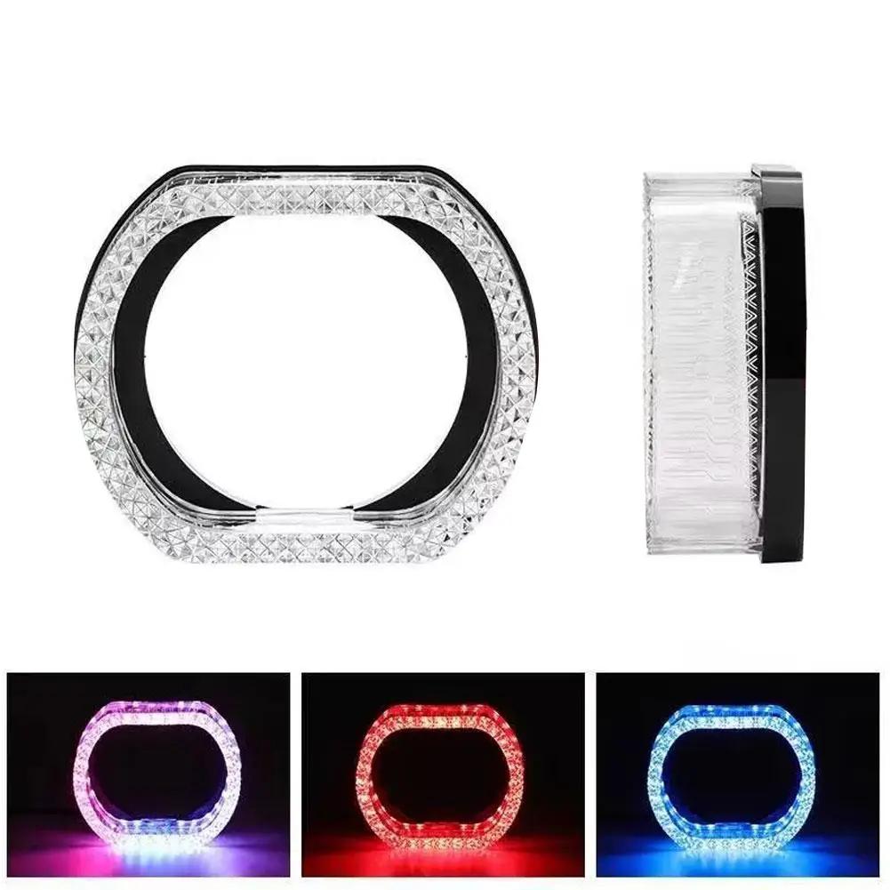

2 шт. 3-дюймові 5D RGB LED Ангельські Очі Кільця Гало Фари Денні Ходові Вогні Прямокутні Автомобільні Чохли Аксесуари Світло C4A6