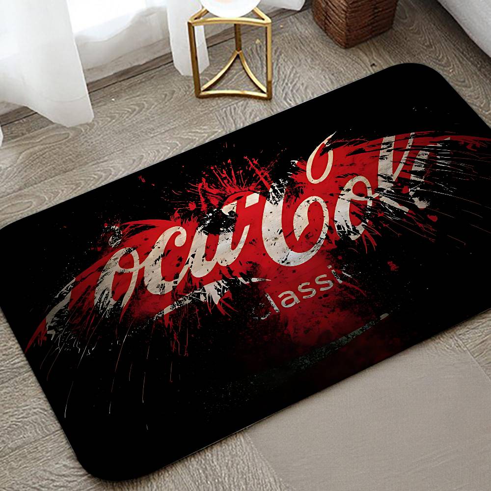 C-Coca C-Cola Fußmatte Badezimmer Saugfähige Matte Einfache Tür Schmutzabweisende Matte Hausküchenmatte Fußmatte Eingangsbereich Matte