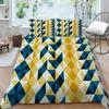 3D Family Bedding Single Double Bed Full Size Vintage Graphic Printed Bedding Geometric Pattern Pillowcase and Quilt Cover Washable Home Decoration