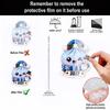 Holiday Gift for Kids 2027 Christmas Bun Ornament, 2D Flat Acrylic Steamed Pendant Small Tags with Hanging String Tree Door Bag, Atmosphere Decoration