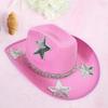 Masquerades Party Hat for Women Bridal Shower Hat Sequined Fivepointed Star Hat Wedding Accessories Theme Party Headwear