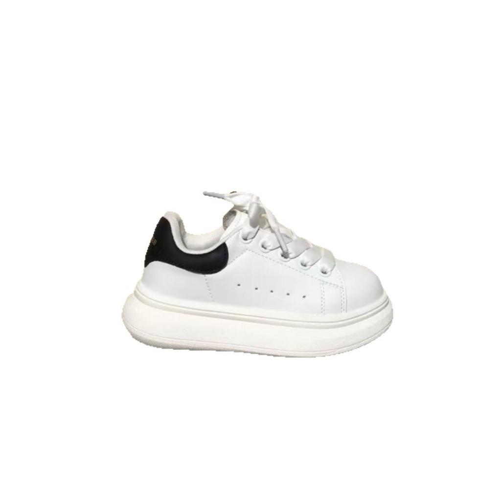 Children's Spring 2026 McQueen White & Black Tail Casual Shoes for Boys and Girls