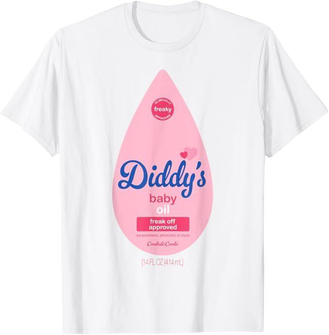 

Baby Oil Costume Funny Bottle for Halloween T-Shirt L