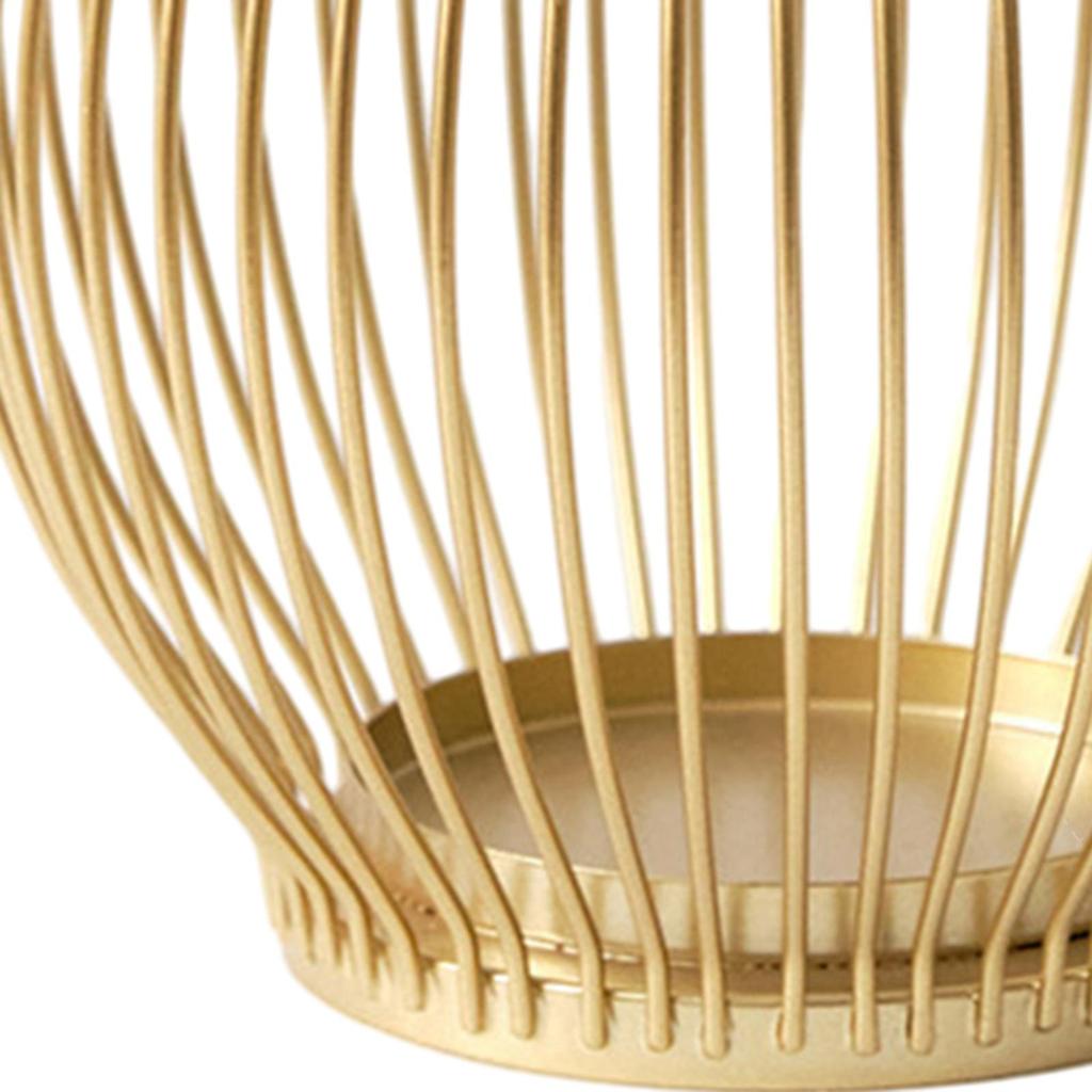 Kerzenständer mit Metallkäfig-Design, Säulenhalter für Esstisch und Feiern