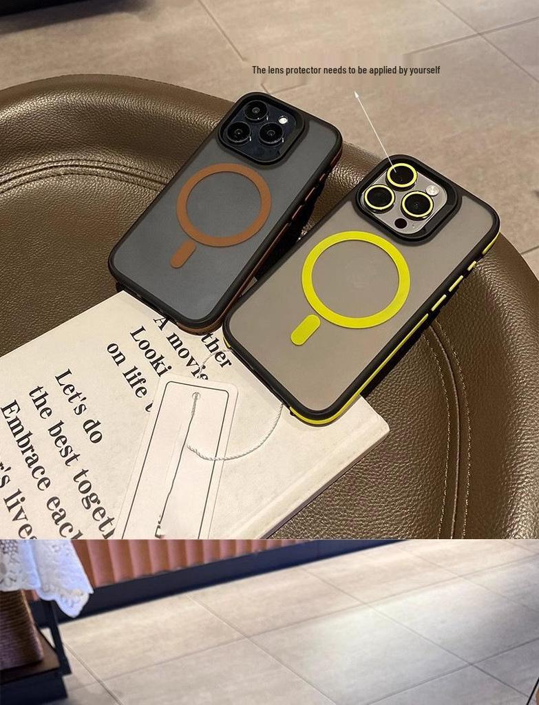iPhone 16 Pro Max Dual-Color Magnetic MagSafe Frosted Case