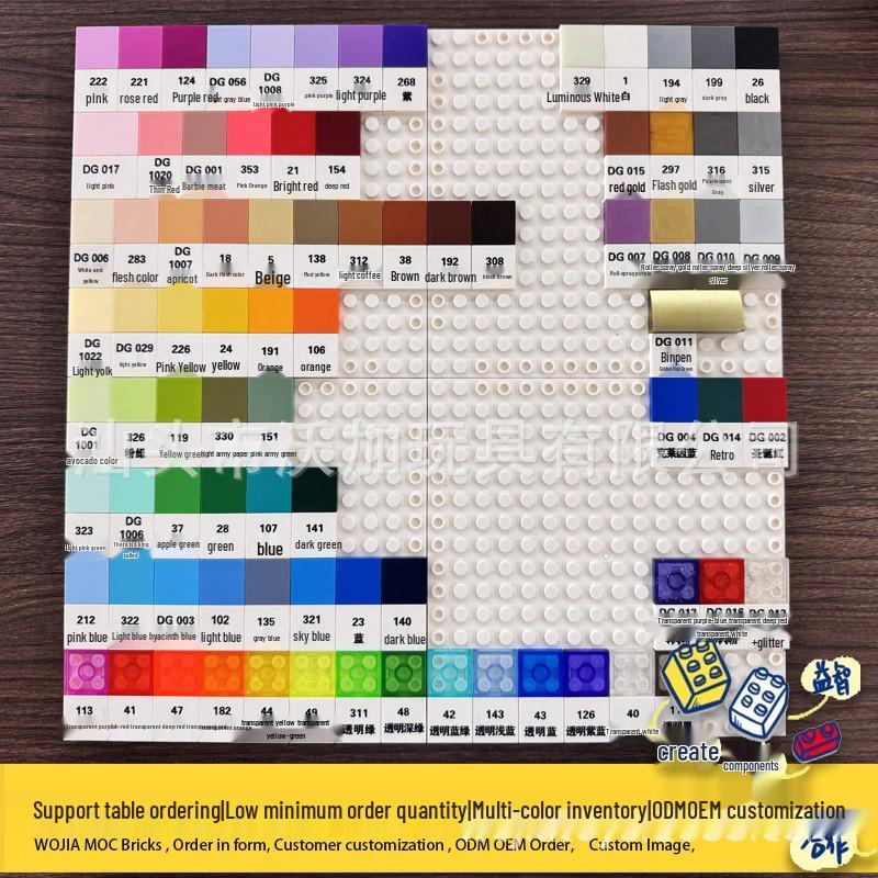 Compatible Corner Plate 2x2, Building Blocks Accessories for Assembly, MOC Parts for Men and Women (Lego-Compatible, A014)