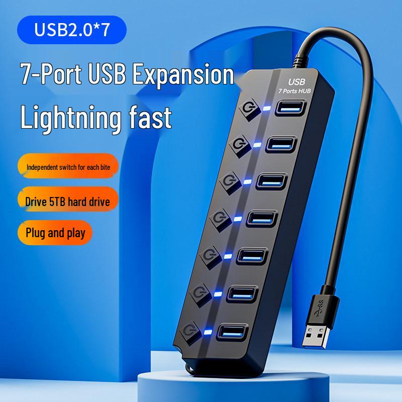 USB 3.0 Multi-Port Desktop Adapter - 4/7 Ports Extension Cord
