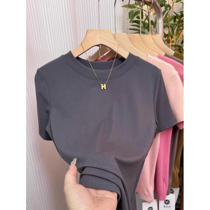 A6 High-Stretch Slim Fit T-Shirt, 92% Cotton, 8% Spandex