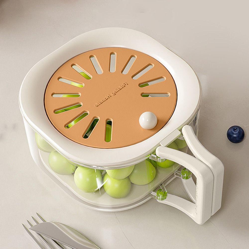 Multifunctional Fruit Washing Bowl With Lid and Handle Kitchen Storage Basin Fruit And Vegetable