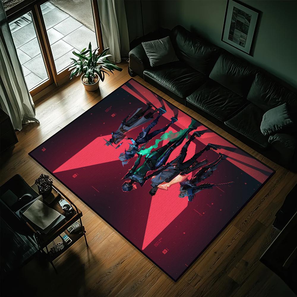 

Game V-Valorant COOL Small Carpet Bedside Kitchen Bath Living Home House Bedroom Floor Mat Doormat Rug Decoration 40cm x 60cm
