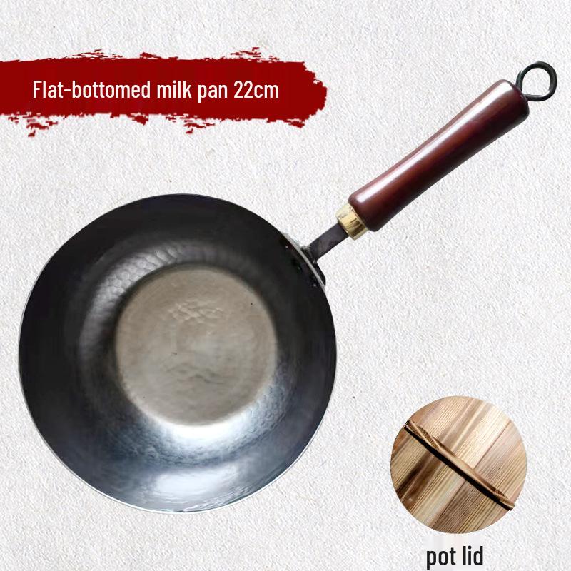 

Кованая сковорода ручной работы с зеркальной полировкой и антипригарным покрытием