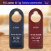 PU Leather Do Not Disturb Door Sign - English Version for Hotels and Conferences