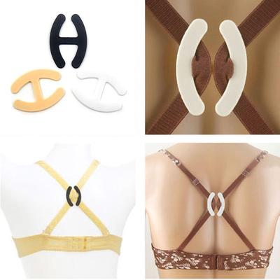 Damen Gurtband-BH-Schnallen, schattenförmige Schnalle, BH-Clip-Trägerhalter, 3 Stück