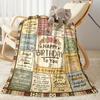 Happy Birthday Wishes Blanket Warmthful Decor Perfect for Couch Sofa Chair All-Season Use Modern Ideal Gift For Birthday Valentine'S Day