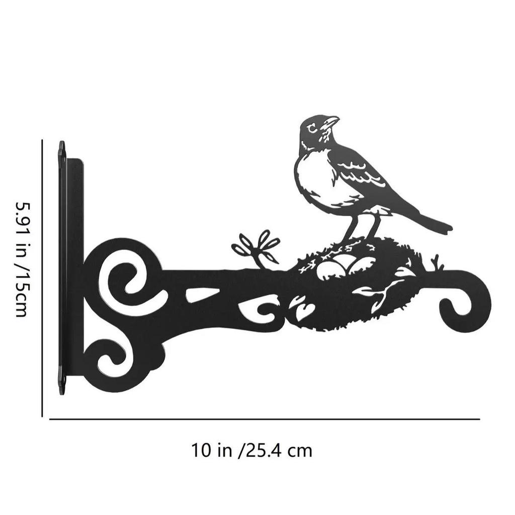 Vogeldesign Metall Pflanzenhaken – Innen/Außen Wandhängehalter