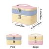 Soft Double-layer Storage Bag Zipper Closure Cosmetics Storage Bag Handheld Toilet Bag  Women