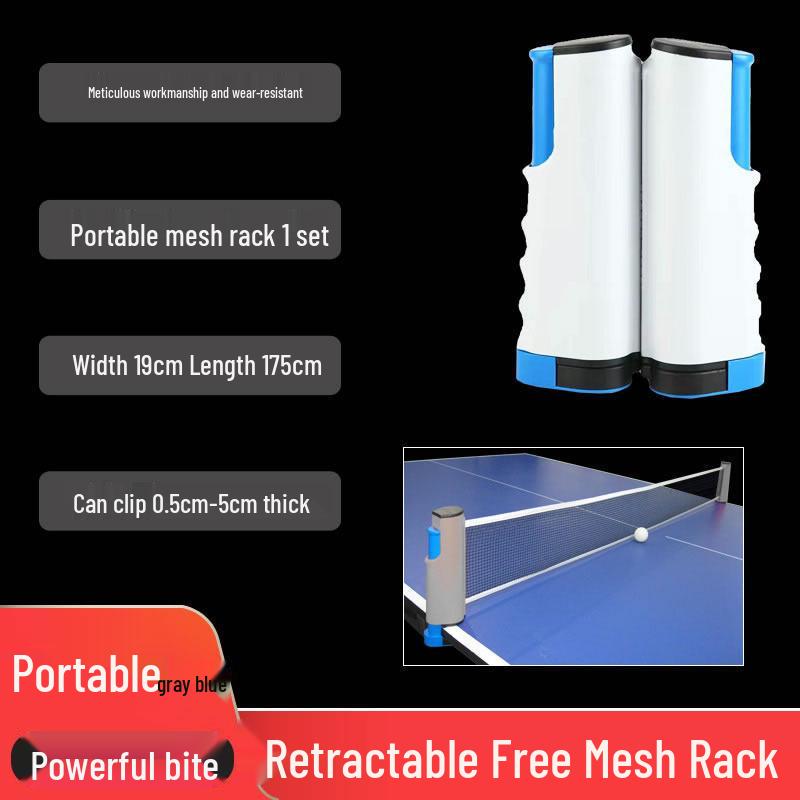 Portable Retractable Table Tennis Net with Indoor/Outdoor Stand and Net Cloth