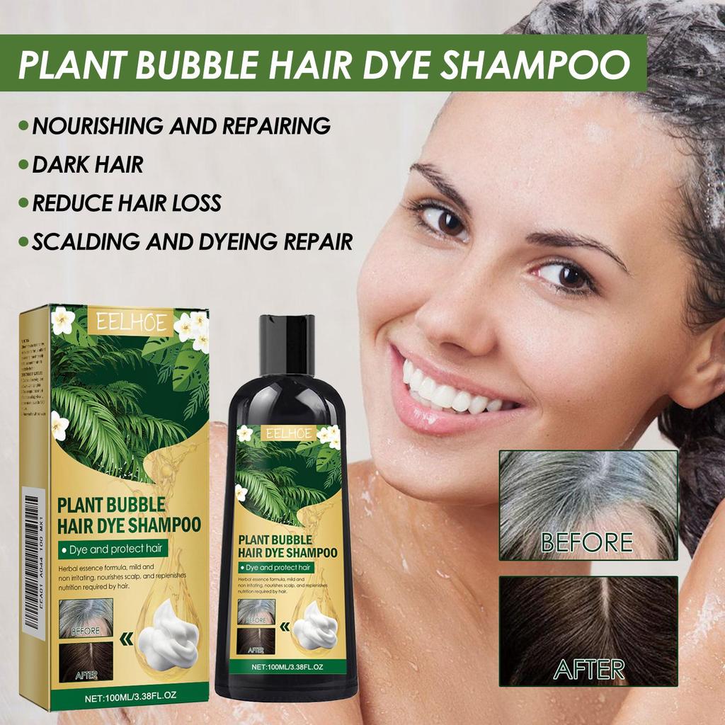 Soin Capillaire Mousse Botanique Cheveux Noirs Naturels Cheveux Auburn Beauté Soin Capillaire Couleur Facile Longue Durée Doux et Non Irritant