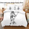 3Pcs Anubis Ancient Egypt Bedding Set 3D Print Egyptian Mythology Duvet Cover Pillowcases for Spiritual Room Decor Gift