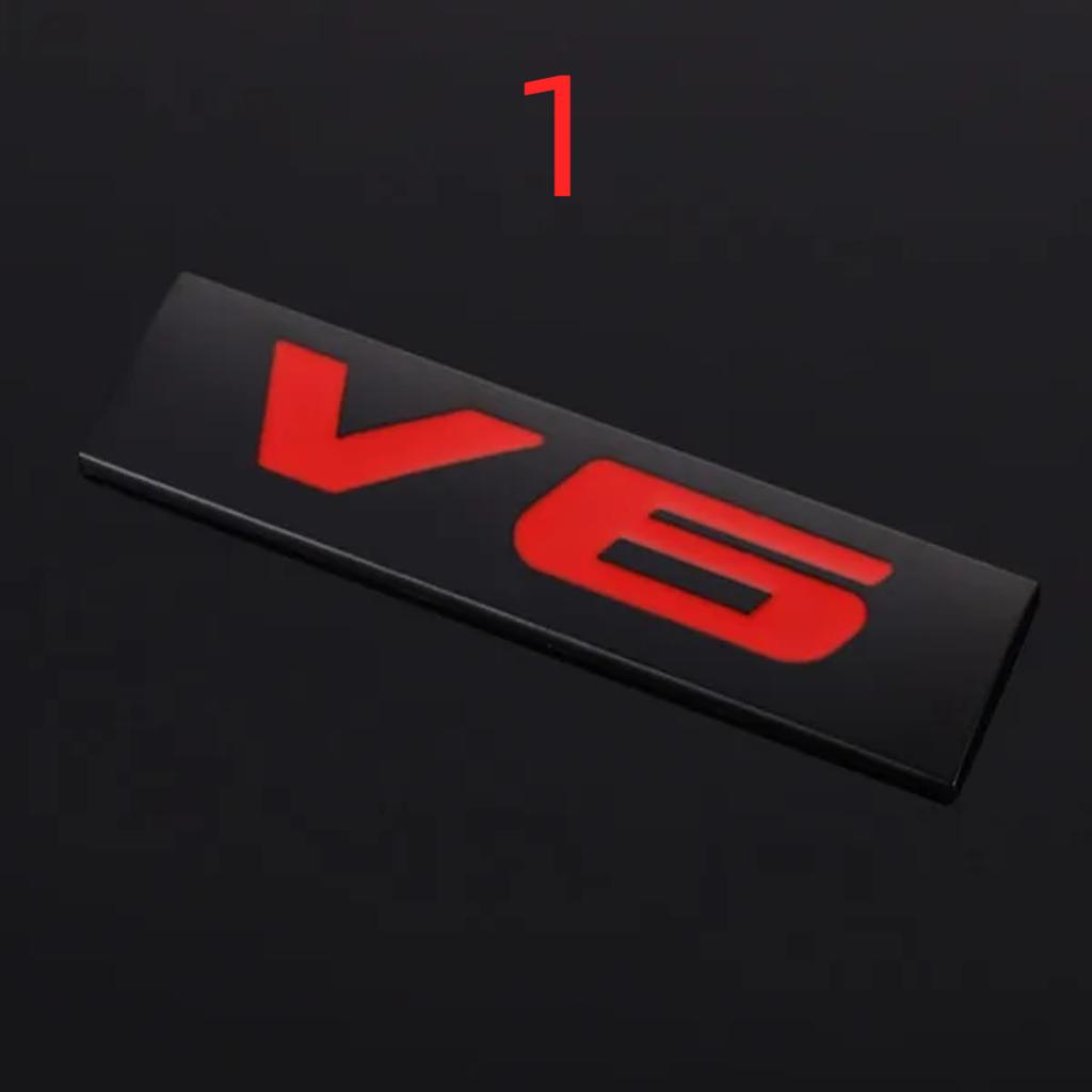 Logo V6 V8 Autocolant pentru mașină Emblema din spate