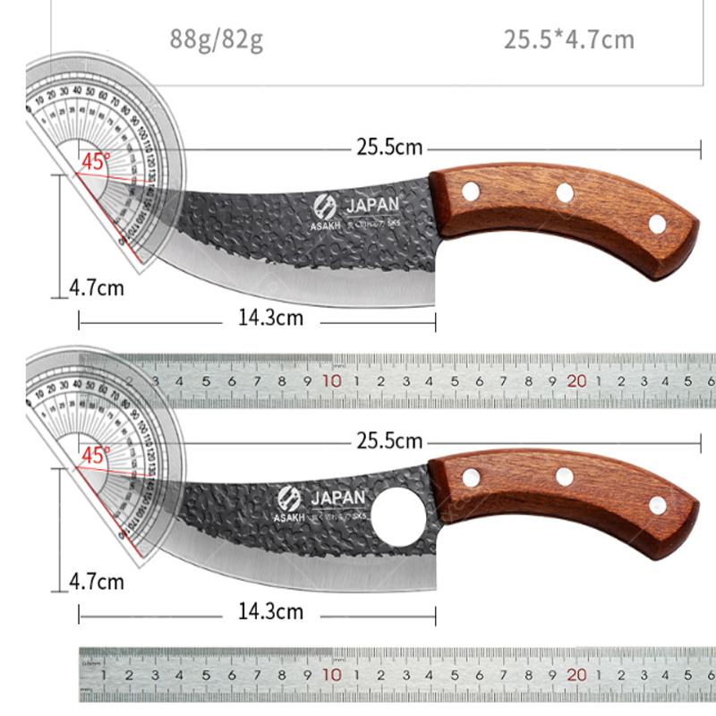 Stainless Steel Boning Knife Kitchen Skinning Butcher Knife Meat Cleaver Fruit Paring Hand-Forged Kitchen Knife Wooden Handle