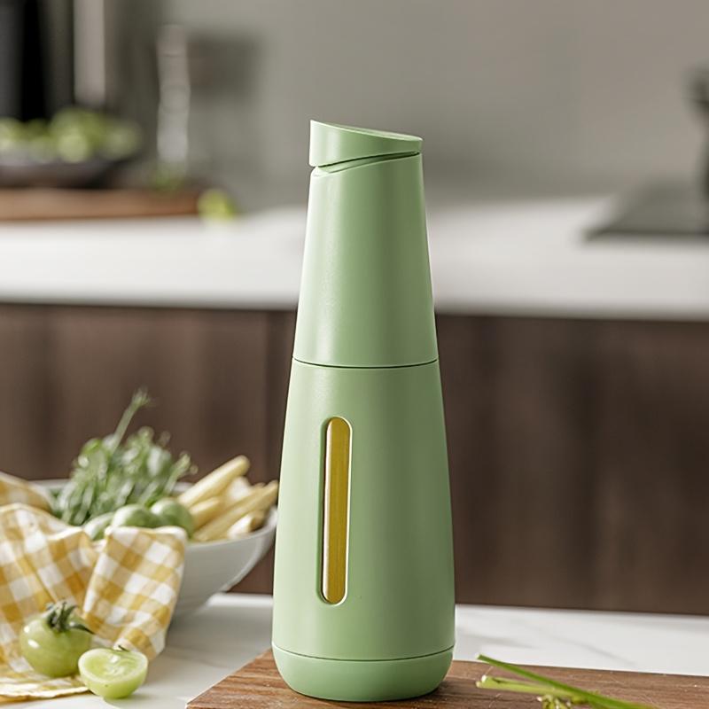 

1 шт. Новый дизайн Открывающаяся/закрывающаяся одним касанием автоматическая бутылка для масла 470 мл Кастрюля из нержавеющей стали Спрей Светонепроницаемый, Влагостойкий корпус Прозрачное смотровое окно 1pc зелёный