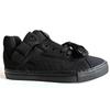 Men's Trendy All-Black Canvas Sneakers for Summer, Work, and Skateboarding.