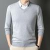 Men's V-Neck Argyle Sweater – Thick, Warm Knit Ideal for Autumn and Winter