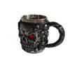 Neue Harzfigur, dunkelrotes Auge, Totenkopfbecher, Becher, Kaffeetasse, Bierkrug, kreative Geschenkanhänger