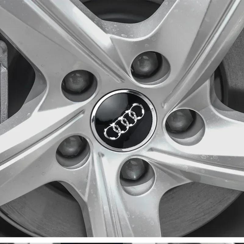 4 Stück 60mm 61mm 68mm 69mm Audi Radkappen Auto Radnabenabdeckungen Für Audi A1 A2 A3 A4 A5 A6 A7 A8 S3 S6 Q3 Q5 Q7 Zubehör