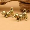 Brass Dog Ornament Retro Figurines Zodiac Lucky Happiness Dog Home Bedroom Decoration Crafts Items Accessories Gift