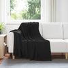 Black Throw Blanket 170 X 130 Cm Fleece
