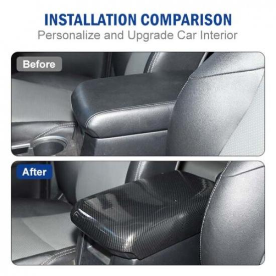 Carbon Fiber Car Center Armrest Panel Cover Saver For 4Runner 2010+ Accessories