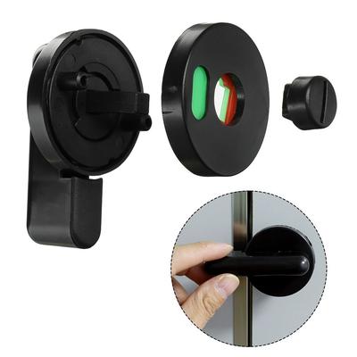 Badezimmer Öffentliche Toilette Nylon Kunststoff Schwarz Türschloss Griff Indikator Schloss