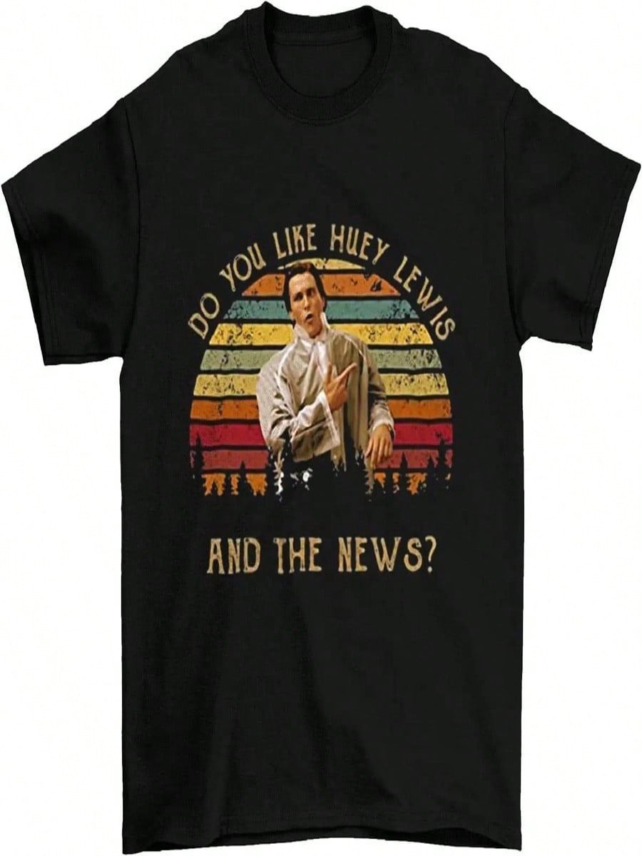 Do You Like Huey Lewis And The News Vintage T-Shirt, Classic Movie Shirt, Funny T-Shirt Black S разноцветный