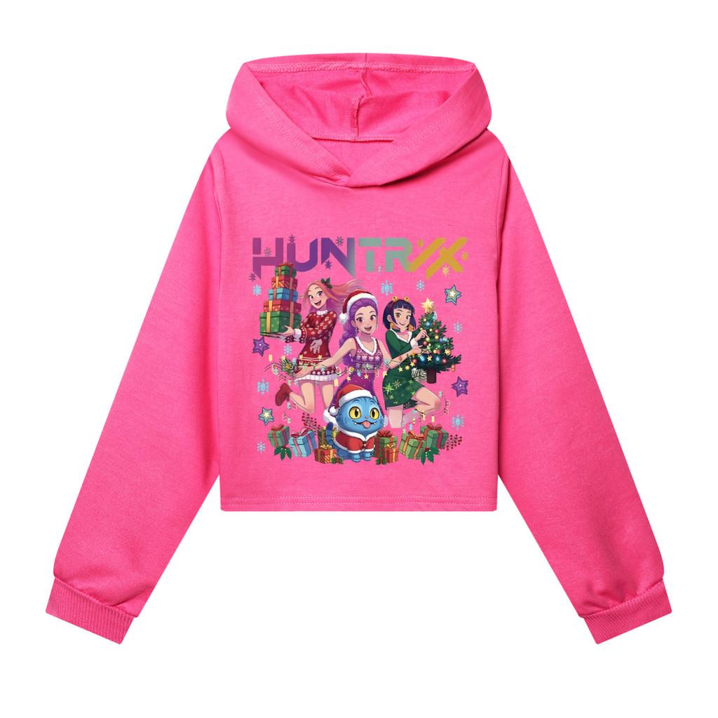 

5084 Детские Рождественские Толстовки с Принтом POP-певицы Руми Мира Зои 170cm розы красного