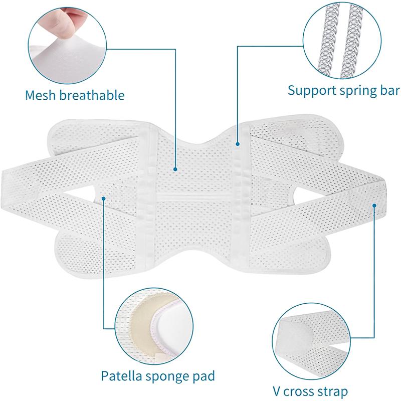 Verstärkte Kompressions-Knieschützer mit seitlichen Stabilisatoren, atmungsaktive, verstellbare Knieschützer für die Genesung von Knieschmerzen, Arthritis und Verletzungen