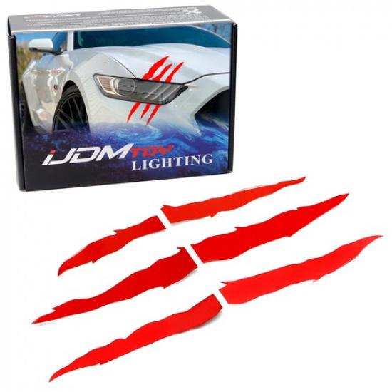 

Red Eye Scar Mark Scratch Shape Decals For Car Headlight Headlamp Decoration